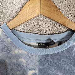 Vtg No Boundaries Shirt Mens Large Blue T-Shirt Tie Dye Distressed Made In USA