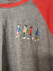 Men’s Large Stranger Things Baseball Shirt Gray And Red