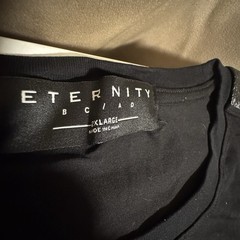 Eternity BC/AD shirt Black 2XL NWOT Faux Snake Skin Sleeves