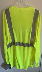 Dickies Shirt Mens XL Yellow High Visibility 3M Scotchlite Long Sleeve Safety