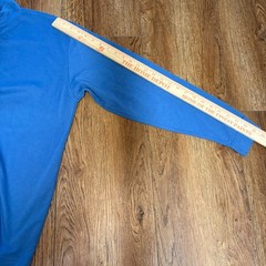 LL Bean Mens Blue Turtle Neck Long Sleeve Shirt Cotton Blend Size L minimalist
