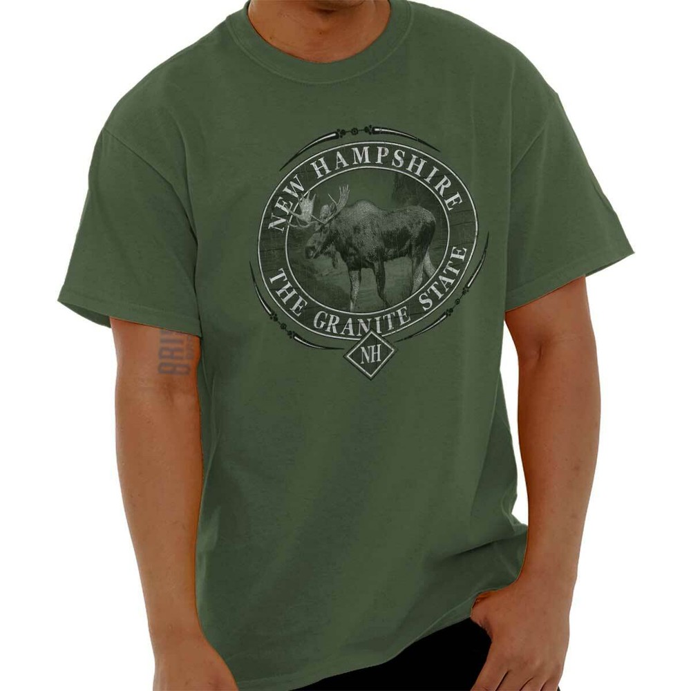 Vintage New Hampshire Granite State NH Moose Womens or Mens Crewneck T Shirt Tee