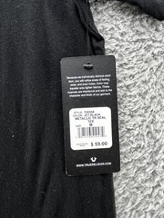 True Religion Metallic TR Seal Graphic Tee – Jet Black – Size Medium – NWT