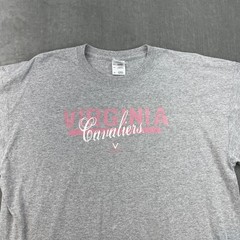 Virginia Cavaliers Mens XL Gray Gildan Graphic T-Shirt Short Sleeve Heavy Cotton