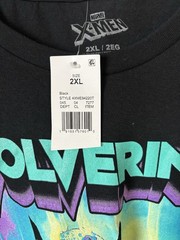 Wolverine X Men Men’s 2XL T Shirt Black