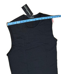 Cesare Paciotti Sleeveless Undershirt 95% Cotton Basic Italian Nero Black Size 4