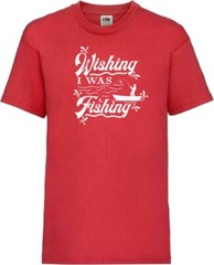 Fishing Wishing I Was Fishing Humour Novelty T Shirt Various Colours And Sizes