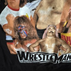 WWE Wrestle Mania Super Stars Legends Retro Graphic Shirt Hulk Hogan Andre Giant