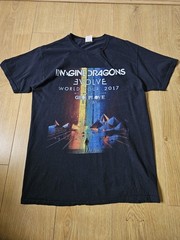 Imagine Dragons Evolve World Tour 2017 Band T Shirt Medium Black Graphic Tee