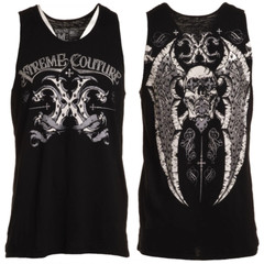 Xtreme Couture Affliction Men’s Tank T-Shirt TYPHOON Black Wings Biker S-5XL