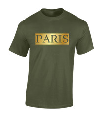 PARIS CITY GOLD MENS T SHIRT COOL CHIC FASHION CUTE TOP MODERN SUMMER LOVE