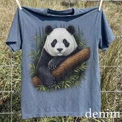 Retro Bamboo Panda Comfort Tee Asian Style Graphic Shirt Men Women