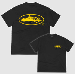 NWT Corteiz Men’s OG ISLAND TEE [BLACK/YELLOW] Size Lg True to Size 100% Cotton