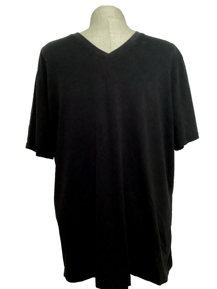 BANANA REPUBLIC ECO PREMIUM WASH Black Short Sleeve V-Neck T-Shirt Sz XL