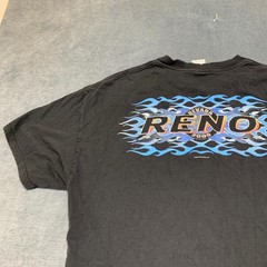 Vintage Reno Nevada 2005 Flames T-Shirt Adult XL Black Cotton Delta Pro Weight