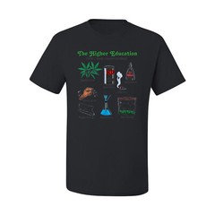The Higher Education of Weed What I Really Learned in School Men Graphic Shirt