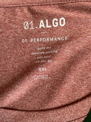 01.ALGO Men’s Performance Moisture Wicking Anti Odor Short Sleeve Tee XXL
