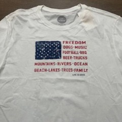 NEW Life Is Good T-shirt Men’s Size Large American Freedom Flag Graphic NWT