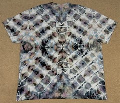 Handmade Ice Tie Dye T-Shirt 2XL Mens Womens Soft Cotton Black Grey Glitch