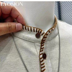 Men’s Henley Shirt Old Money Style Short Sleeve Casual Slim Fit Knit T-Shirt