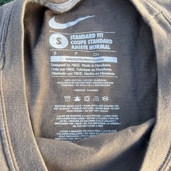 Nike Friday Is Gameday Tee Mens Light Brown Graphic Comfort Loose Fit Sz SMALL
