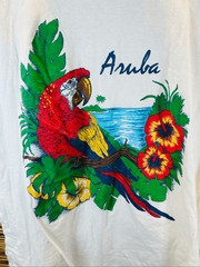 Aruba Parrot Vintage STAR T Shirt Single Stitch small stain as shown XXL
