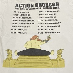 Action Bronson T Shirt Men’s Large 2015 Mr Wonderful World Tour Hip Hop Rare