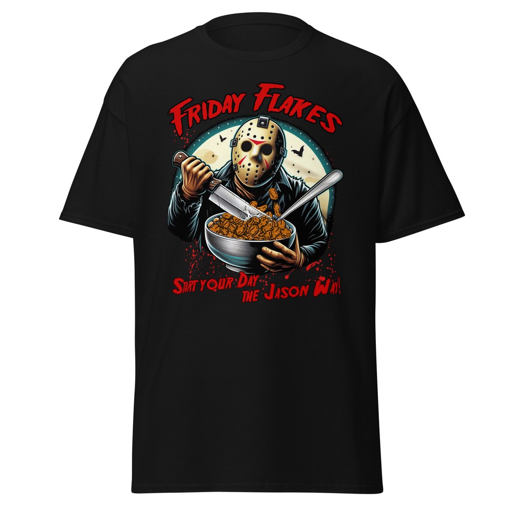Crystal Lake Crunch: Friday Flakes Jason Cereal T-Shirt