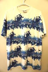 Vintage Disney Blizzard Beach T Shirt Mens Large White All Over Print 90s Y2K