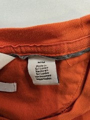 Calvin Klein Liquid Touch Men’s Orange Solid Logo Crew Neck T-Shirt M