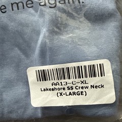 Fresh Clean Threads Lakeshore SS Crew Neck T-Shirt Tee, XL