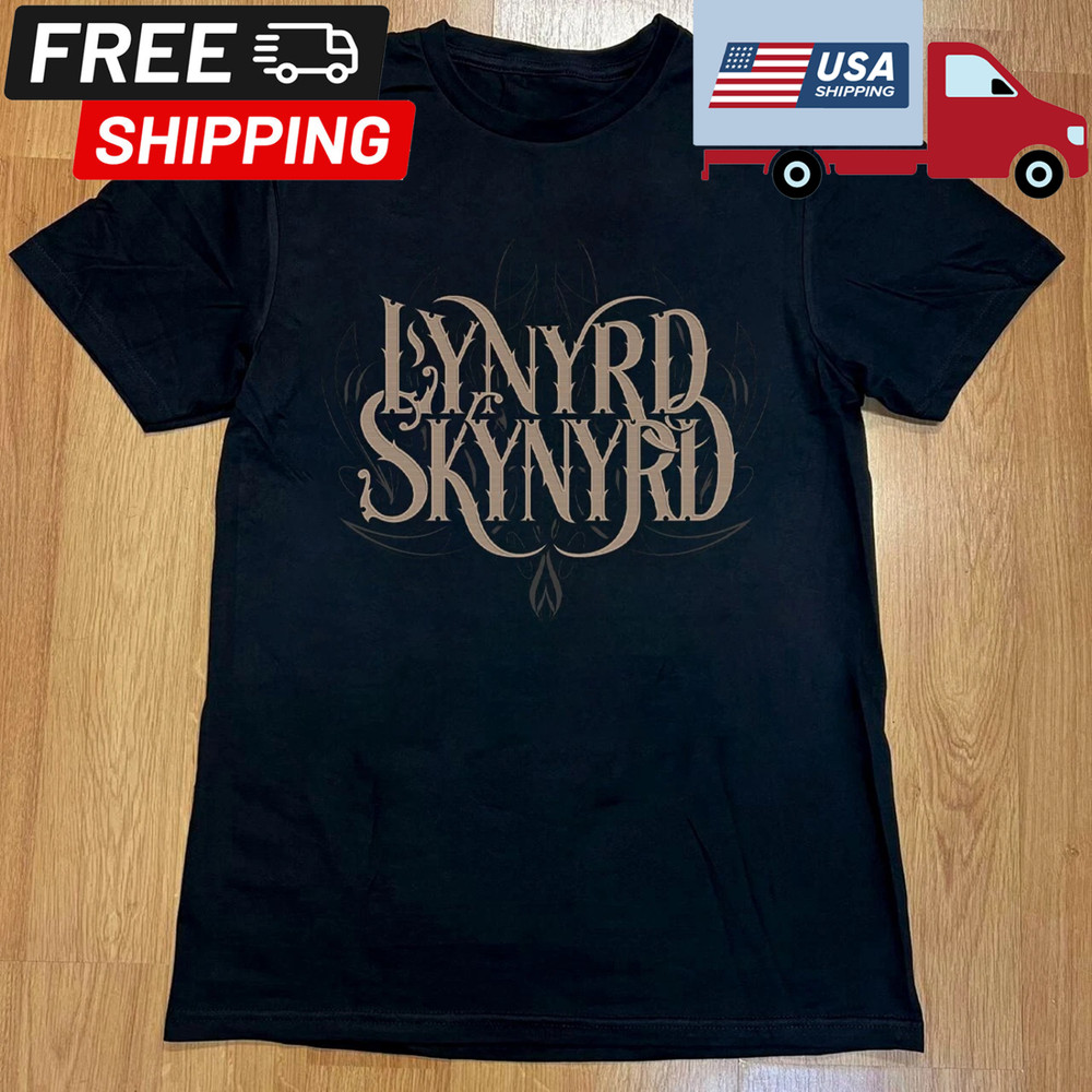 Lynyrd Skynyrd Logo T-shirt, Southern rock band Unisex Black T-shirt, Size S-5XL