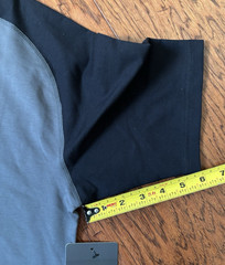 NWT BYLT Premium Basics Drop Cut Short Sleeve Lux Shirt Mens Small Black Gray