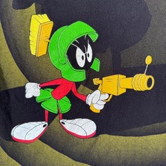 Vintage 1992 Marvin The Martian Looney Tunes Shadow Shirt Wild Oats Size XL AOP