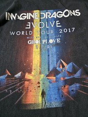 Imagine Dragons Evolve World Tour 2017 Band T Shirt Medium Black Graphic Tee