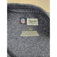 NFL Team Apparel Denver Broncos Mens Large Heather Grey Graphic Football T-Shirt