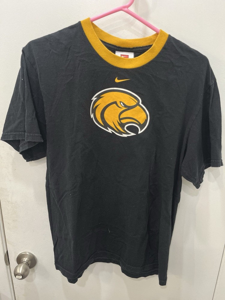 Vintage Iowa Hawkeyes Nike Team Center Swoosh Shirt Mascot Front Hit Men’s M