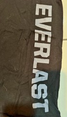 Everlast Shirt Mens Small Black Vertical Logo Boxing Athletic Graphic Tee