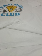 Vtg 80s 90s Single Stitch Bad Boy Club Gym Muscles Graphic T-Shirt Large Golds