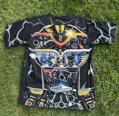Power Rangers AOP T Shirt XL Double Sided Megazord Lightning Print