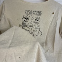 Vintage 1960/50s EXTREMELY RARE Distressed FADED Paperthin Thrashed Tee INSANE