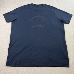 Paul & Shark Yachting T Shirt Mens 5XL Blue Cotton Graphic Print Made in Italy