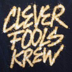 Vtg Clever Fools Krew T-Shirt Adult Size Small S Short Sleeve Tee Black