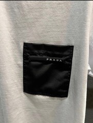 Prada Nylon Pocket Logo Tshirt White NWT