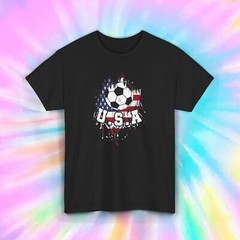 USA Soccer T-Shirt | American Flag Ball Graphic Tee | Patriotic Sports Shirt