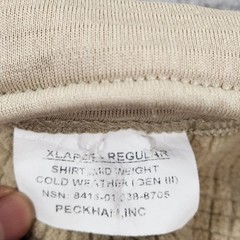 Shirt Mid Weight Cold Weather Gen III Mens Extra Large Beige Inside Grid Fleece