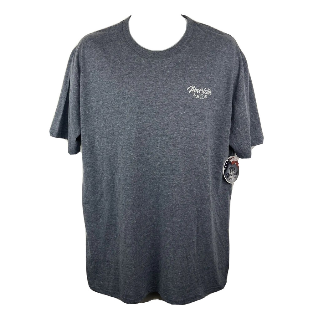 NEW! American Pride T Shirt / Men’s (L) Light Navy Atwoods Cotton Poly Blend NWT