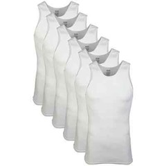 Gildan Men’s A-Shirt Tanks, Multipack, Style G1104, White Tank Tops