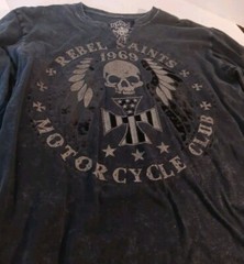 Rebel Saints Motorcycle Club Longsleeve Shirt Altered. See Discription And Photo