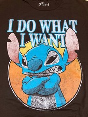 Disney Stitch I Do What I Want Men’s Black Big & Tall T-Shirt New